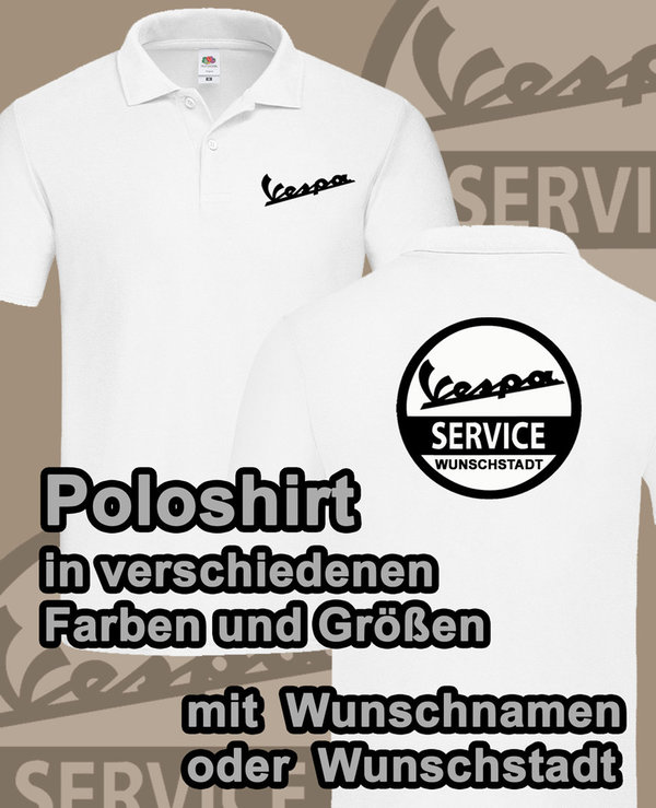 Herren Poloshirt Vespa Roller Hemd Shirt viele Farben STARR HEAT